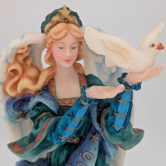 Lenox Angel Figurine Millennium Pencil Angel World Peace Globe Spiritual Dove - Picture 2 of 11